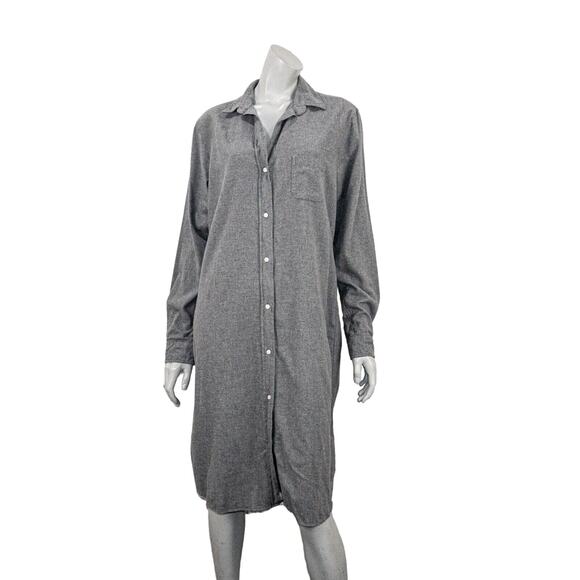 GRAYSON The HERO Women's button up Midi Dress Cotton Flannel Size 04 - Picture 2 of 10